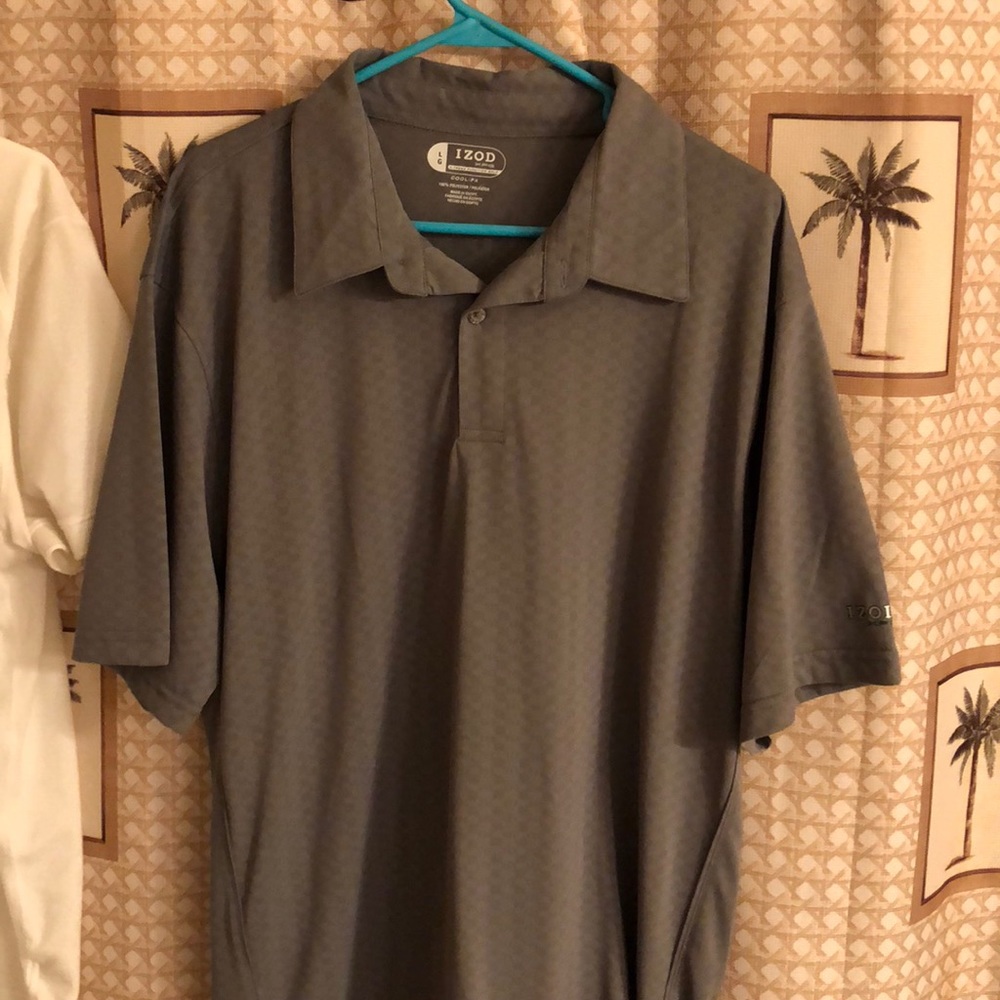 Men’s izod golf shirt gray large euc